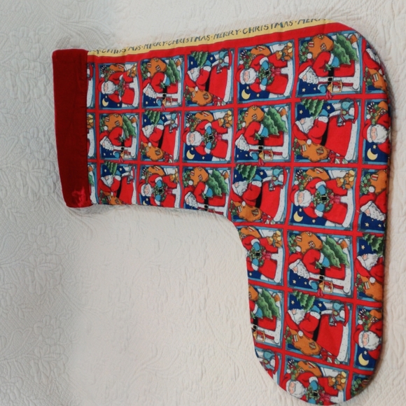 Homemade Jumbo Christmas Stocking Vintage - Picture 4 of 7